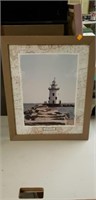 Saybrook Breakwater Lighthouse Picture with Frame