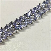 Silver Tanzanite(8.2ct) Bracelet