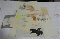Lot #594A - Lot of prints and related artwork