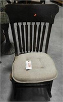Lot #644 - Antique late 19thC oak rocking chair