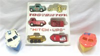 Tootsie Toys "Hitch Ups" 6 pcs all marked. 2 boats