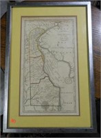 Lot #693 - Framed vintage map of Delaware.