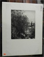 Lot #707 - “After Woodcock” etching by Aiden