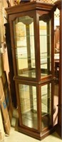 Lot #732 - Curio china cabinet with mirrored