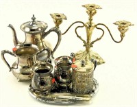Lot #761 - Lot of silverplated tableware