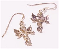 Small Sterling Silver Angel Earrings 4.6g