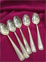 6 Sterling 5 1/2" Spoons