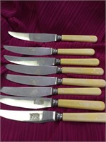 Leppington Sheffield Set of Knives 8 Ivory Color