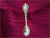 Sterling 2 1/2" Reposse Salt Spoon