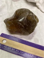3" Large Amber color Rock Geoid
