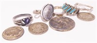 Scrap Sterling Jewelry & Silver Coins 33g