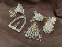 Lot of Mini Vintage Clear Christmas Ornaments