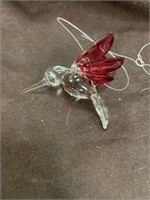 Glass Hummingbird Christmas Mini Ornament