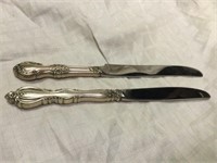 2 Sterling Handle Knives