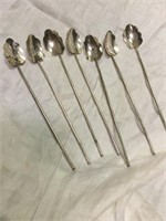 8 Sterling Sipping Spoons - 8"