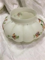 7" Frosted Floral Glass Bowl Mt Washington