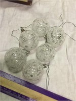 Set of 6 Vintage Christmas Ornaments
