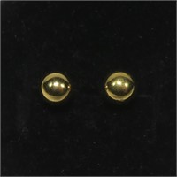 14K Yellow gold ball post earrings