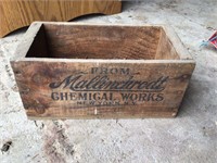 ANTIQUE CHEMICAL WORKS ADVERTISING  WOODEN BOX
