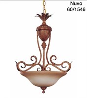 3 LIGHT PENDANT W 24 1/8"  H 31 5/8"