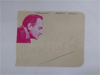 Vtg Basil Rathbone Autograph