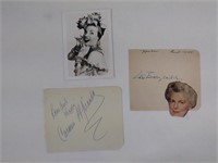 Vtg Carmen Miranda & Ethel Barrymore Autographs