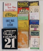 18pc 1939-1974 Magic Trick & Performance Book Lot