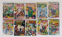 10pc Bronze Age Marvel Comics w/ Avengers