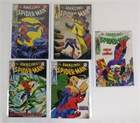 5pc Silver Age Spiderman Comics #67-71 Run