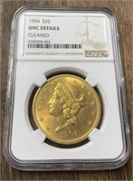 1904 Liberty Head $20.00 Gold Double Eagle