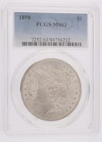 1898 PCGS MS63 Morgan Silver Dollar