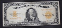 Series 1922 $10.00 Large Gold Coin Note *Better