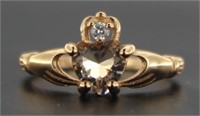 Morganite Princess Heart Ring
