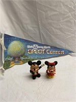 Mickey And Mini Mouse Plus Epcot Pendent