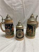 3 Beer Steins Made In Germany