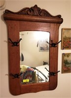 VINTAGE OAK HANGING HALL TREE