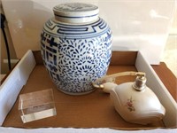 TRAY- GINGER JAR, COLLECTIBLES, MISC