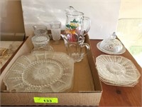 TRAY OF CLEAR GLASS, FEDERAL, MISC