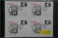 US Stamps Merrifield Postal Card Sheets : Error, F