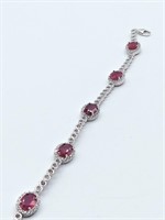 Sterling Silver 7.5x5.5mm genuine Ruby (3.35cts)