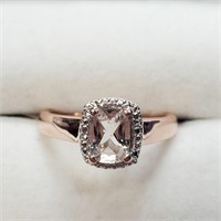 Silver Morganite Ring (~Size 7),