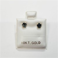 10K Yellow Gold Sapphire(0.67ct)  Earrings,