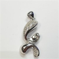 Silver Cubic Zirconia Pendant,