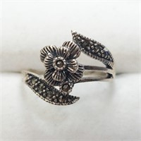 Silver Marcasite Ring (~Size 8),