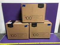 Lot of three boxes of 100 Amazon basics puppy pads