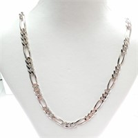 Silver Necklace (~length 18"cm) (~weight 21g),