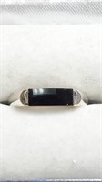 Silver Onyx Ring (~Size 6.5),