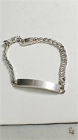 Silver Bracelet (~length 8.5cm) (~weight 19.2g),