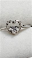 Silver Cubic Zirconia Ring (~Size 6.5),