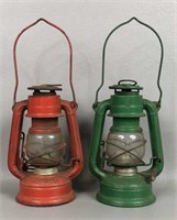 Two Vintage Made in Japan Kerosene Lanterns
